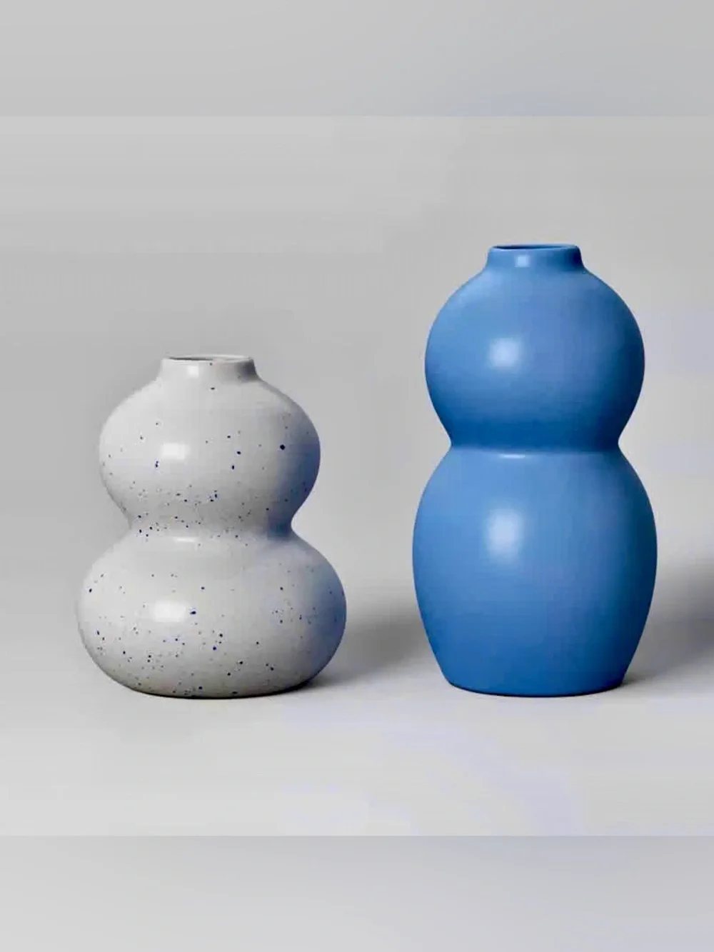 Blue Double-Gourd Ceramic Vase - Home Accents
